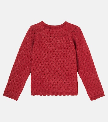 Cardigan en coton mélangé lamé | Konges Sløjd