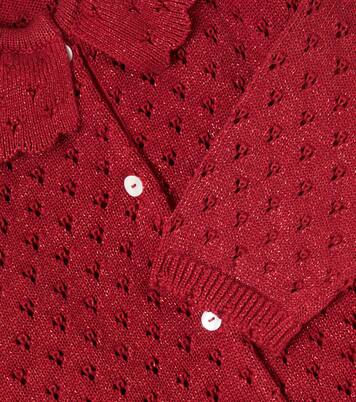 Cotton-blend lamé cardigan | Konges Sløjd