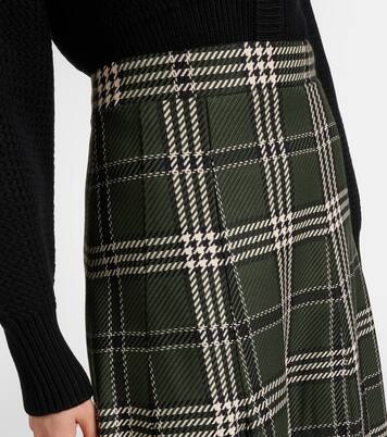 Kensie checked wool-blend midi skirt | Emilia Wickstead