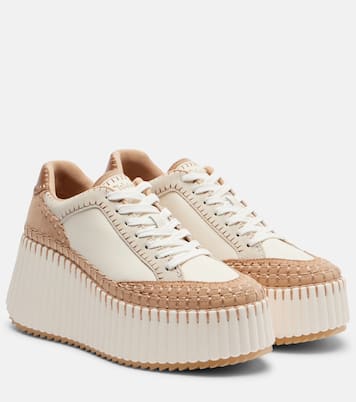 Nama leather platform sneakers | Chloé