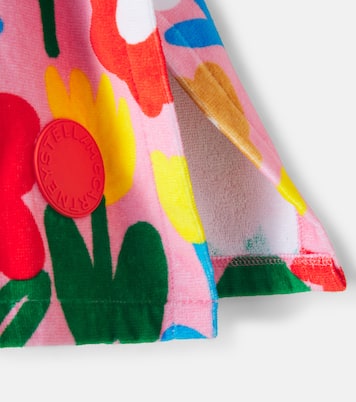 Printed hooded cotton terry towel | Stella McCartney Kids