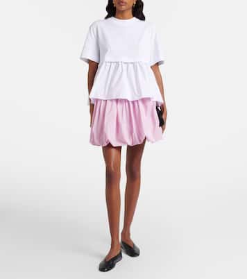 Cotton jersey and faille T-shirt | Patou