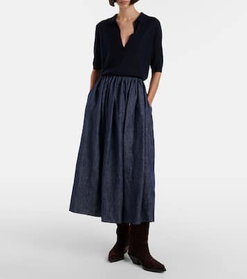 Falda midi Eloran de lino | Gabriela Hearst