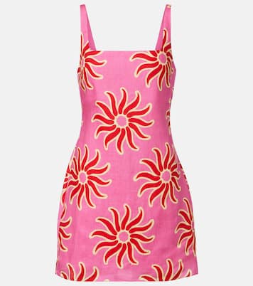 Printed linen minidress | Cala de la Cruz