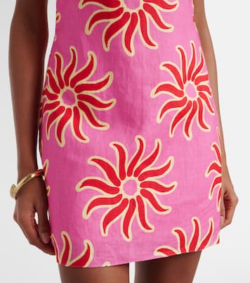 Printed linen minidress | Cala de la Cruz
