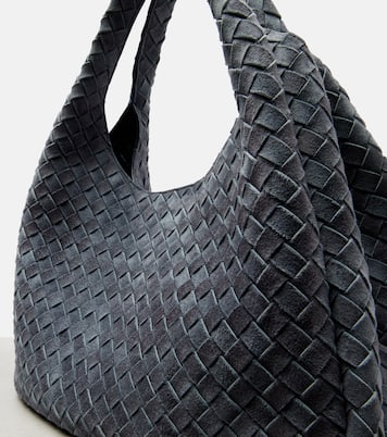 Sac Campana Large en daim Intrecciato | Bottega Veneta