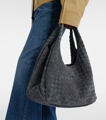Sac Campana Large en daim Intrecciato | Bottega Veneta