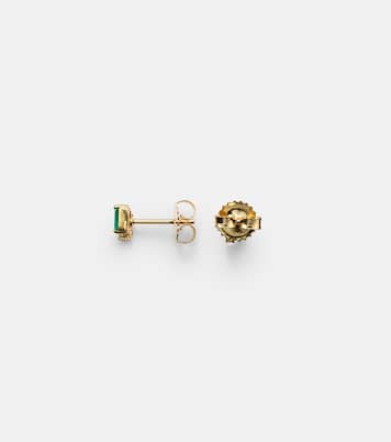 Fireworks 18kt gold earrings with emeralds and diamonds | Suzanne Kalan