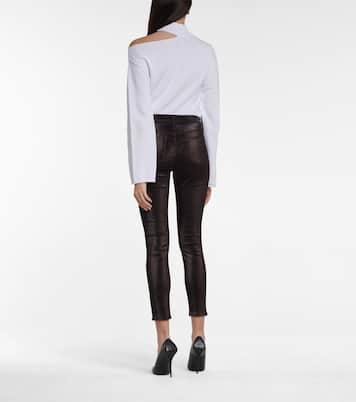 Madrid metallic mid-rise skinny jeans | Rta