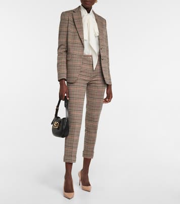 Checked cotton and wool slim pants | Etro