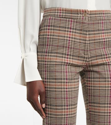 Checked cotton and wool slim pants | Etro
