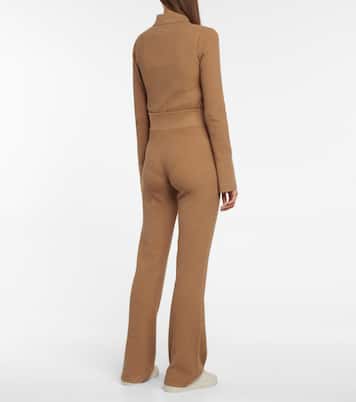Ribbed-knit cotton-blend pants | Frame