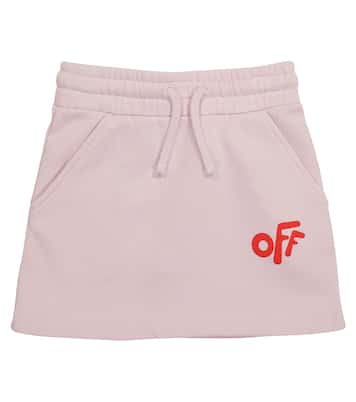 Logo cotton skirt | Off-White Kids
