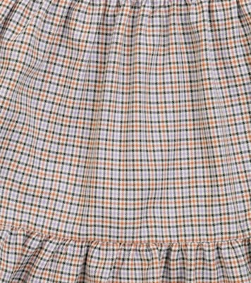 Houndstooth cotton and wool skirt | Paade Mode