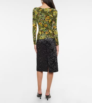Top in jersey con stampa floreale | Dries Van Noten