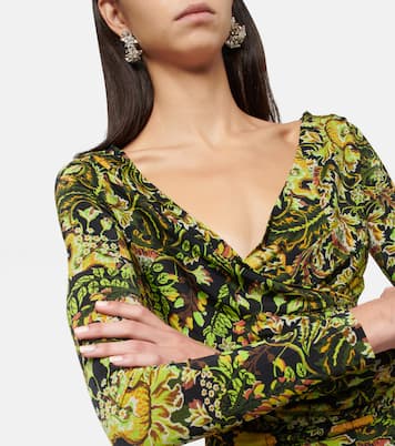 Top in jersey con stampa floreale | Dries Van Noten
