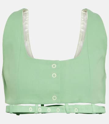 Top raccourci en toile de coton | Ganni