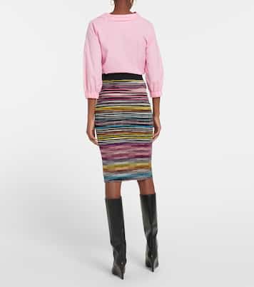 Falda midi en mezcla de lana | Missoni