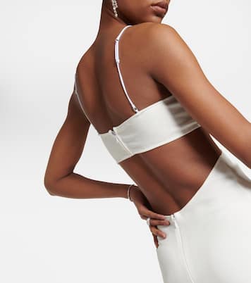 Bridal cutout crêpe gown | Nensi Dojaka