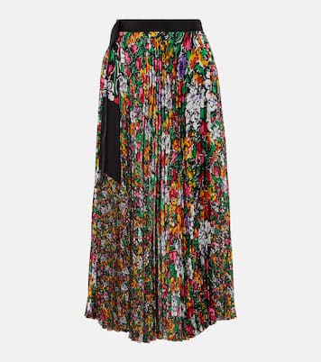 Falda midi floral de tiro alto | Sacai