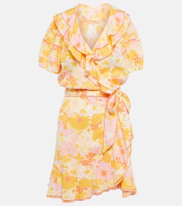 Aude floral wrap minidress | Poupette St Barth