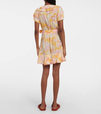 Aude floral wrap minidress | Poupette St Barth