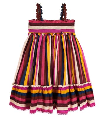 Abito Clover in cotone a righe | Zimmermann Kids