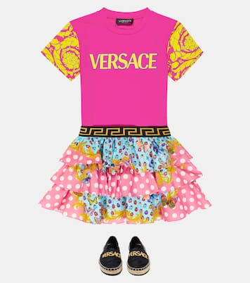 Falda Butterflies de algodón estampada | Versace Kids