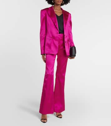 Low-rise flared satin pants | Tom Ford