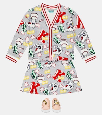 Gonna in cotone con stampa | Kenzo Kids