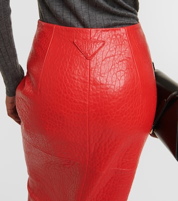 Bleistiftrock aus Leder | Prada