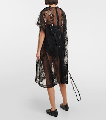 Robe midi en tulle à ornements | Simone Rocha