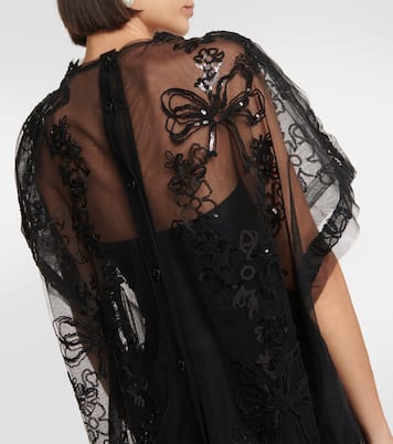 Robe midi en tulle à ornements | Simone Rocha