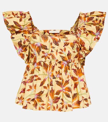 Romi floral cotton poplin top | Ulla Johnson