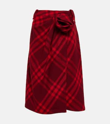 Burberry Check wool midi skirt | Burberry