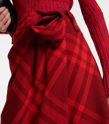Burberry Check wool midi skirt | Burberry