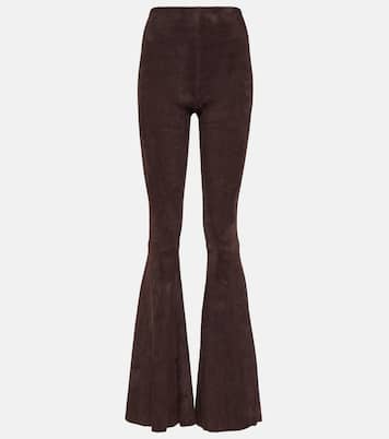 Pantaloni flared Cherilyn in suede | Stouls