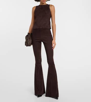Pantaloni flared Cherilyn in suede | Stouls