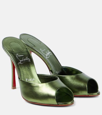 Pantoletten Me Dolly 100 aus Metallic-Leder | Christian Louboutin