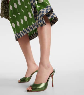Pantoletten Me Dolly 100 aus Metallic-Leder | Christian Louboutin