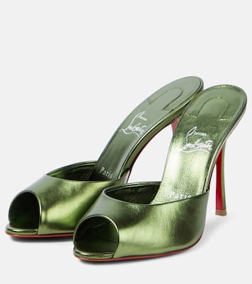 Pantoletten Me Dolly 100 aus Metallic-Leder | Christian Louboutin