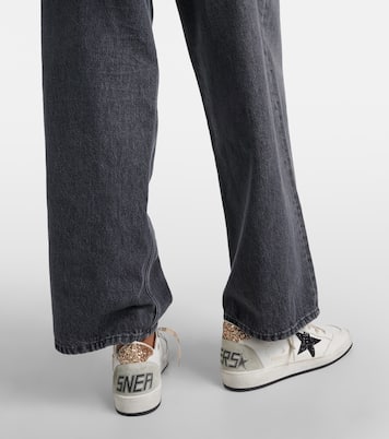 Zapatillas Ball Star de piel con glitter | Golden Goose