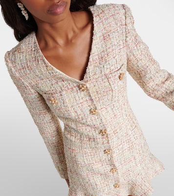 Embellished bouclé minidress | Self-Portrait