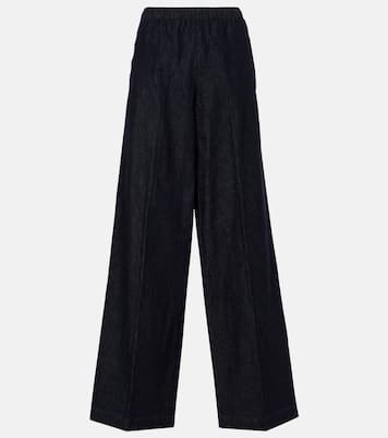 Weite Low-Rise-Hose aus Baumwoll-Twill | Vince