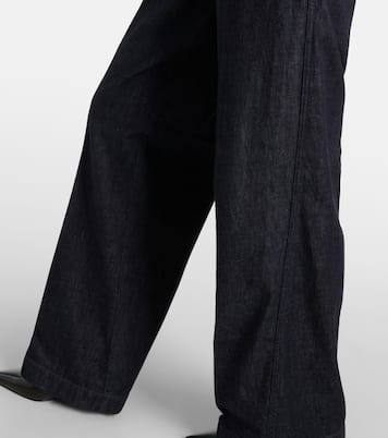 Weite Low-Rise-Hose aus Baumwoll-Twill | Vince