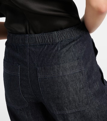 Weite Low-Rise-Hose aus Baumwoll-Twill | Vince