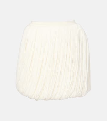 Minifalda de lana con flecos | Alaïa
