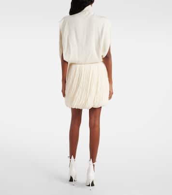 Minifalda de lana con flecos | Alaïa