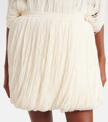 Minifalda de lana con flecos | Alaïa