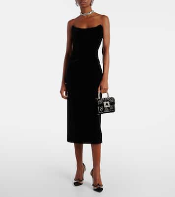 Jewel Efflorescence embellished velvet tote bag | Roger Vivier